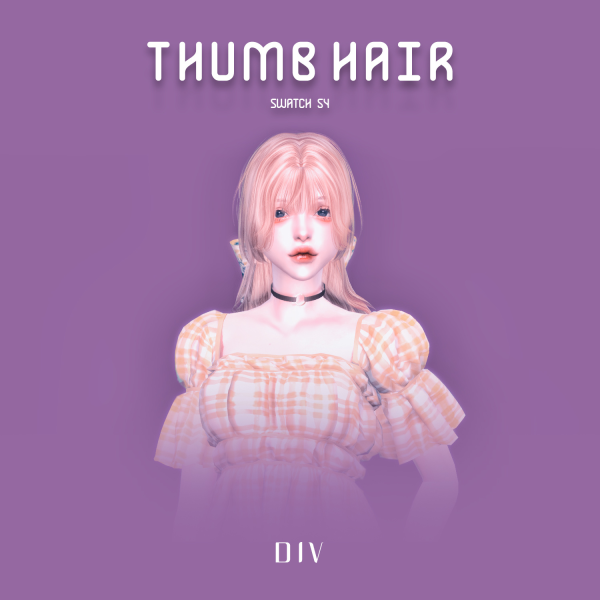 Alpha SIMS4 Thumb Hair by simsfinds - The Sims 4 Custom Content