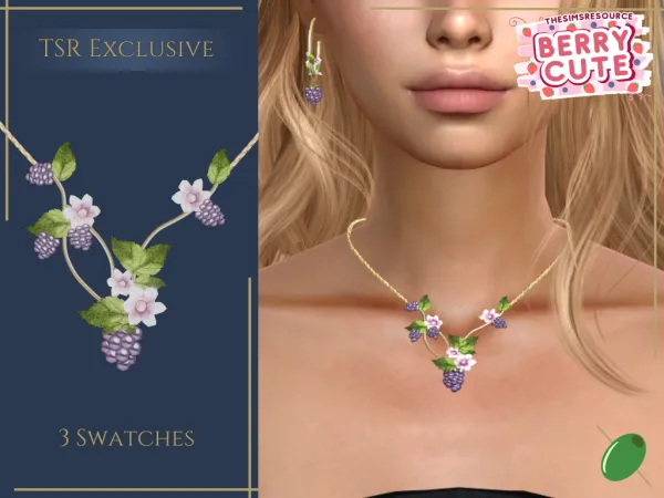 Mix Blackberry Necklace - The Sims 4 Custom Content