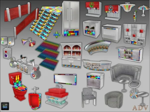 Maxis Match Nightclub equipment - The Sims 4 Custom Content