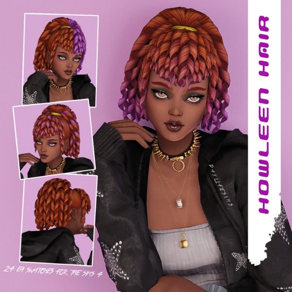 Maxis Match HOWLEEN HAIR by simsfinds - The Sims 4 Custom Content