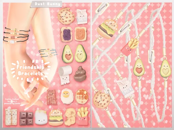 Alpha Dust Bunny Friendship Bracelets (Gift) - The Sims 4 Custom Content