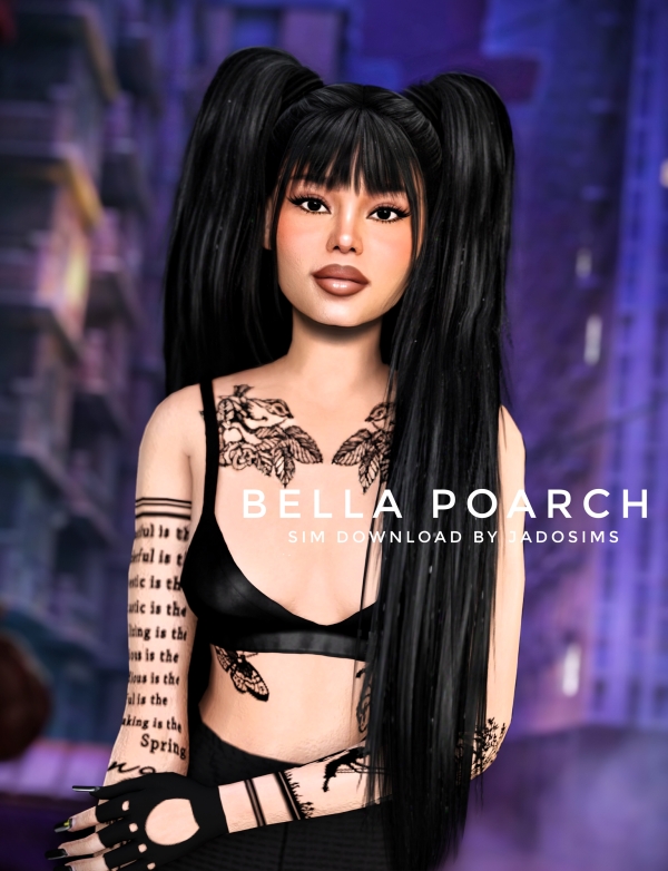Alpha Bella Poarch (Sim Download) by shopwithflynnn - The Sims 4 Custom Content