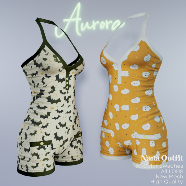 Alpha AU_Nana Outfit by aurorats4 - The Sims 4 Custom Content