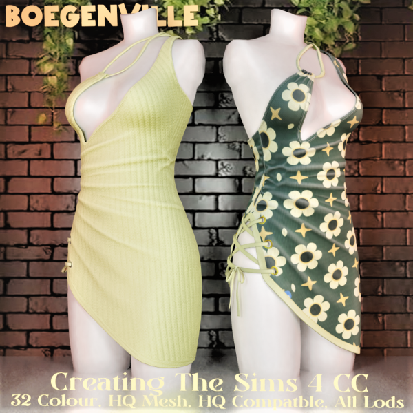 Alpha Boe_Shine Short Dress by boegenville - The Sims 4 Custom Content