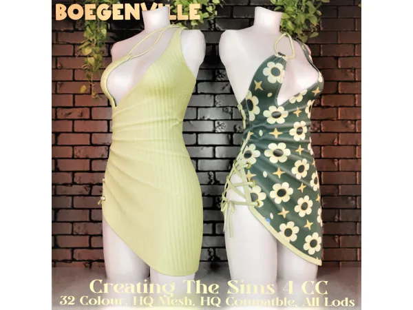 Alpha Boe_Shine Short Dress - The Sims 4 Custom Content