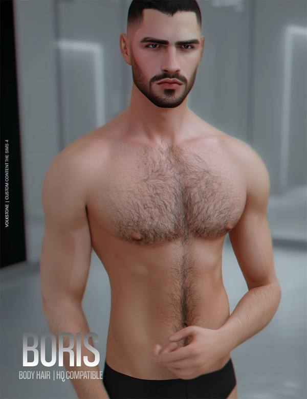Alpha Volkstone Boris Body Hair by volkstonesims - The Sims 4 Custom Content