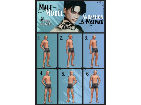 Mix Male Model AnimationPosepack - The Sims 4 Custom Content