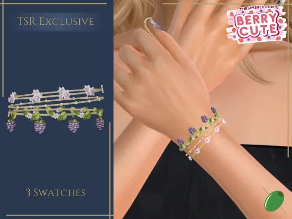 Mix Blackberry Bracelet - The Sims 4 Custom Content