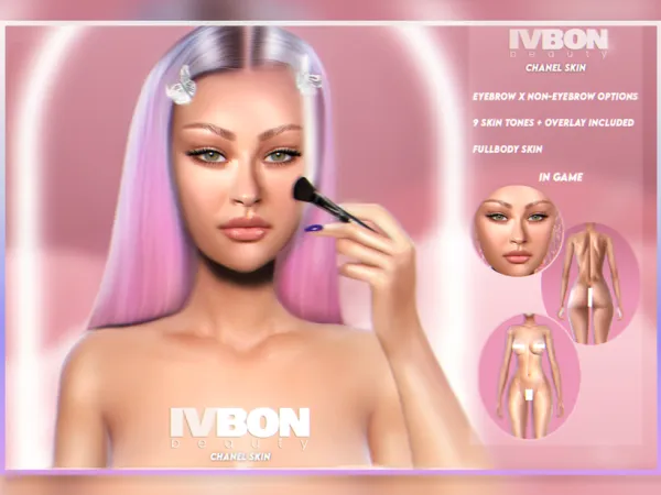 Alpha IVBONbeauty Chanel Skin - The Sims 4 Custom Content