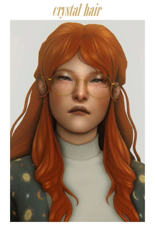 Maxis Match rystal hair by simsfinds - The Sims 4 Custom Content