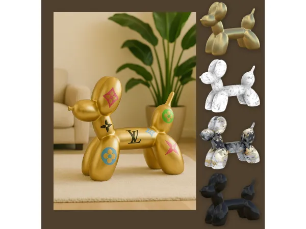 Alpha Balloon Dog Chair - The Sims 4 Custom Content