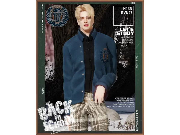 Alpha Winter School Uniform by rvn2seven - The Sims 4 Custom Content