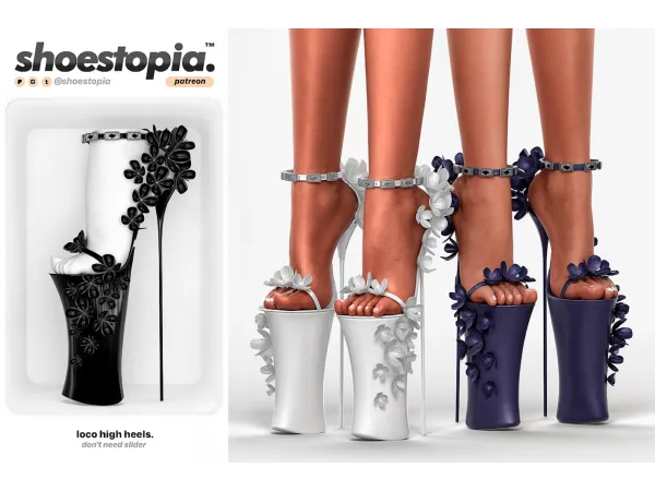 Alpha Loco High Heels by shoestopia - The Sims 4 Custom Content