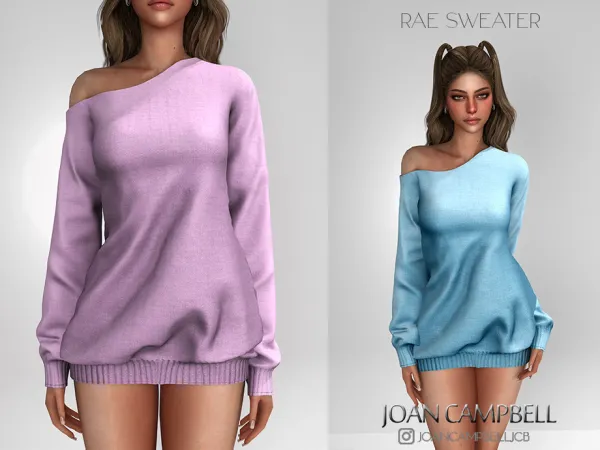 Alpha RAE SWEATER by Joan_Campbell_Beauty_ - The Sims 4 Custom Content