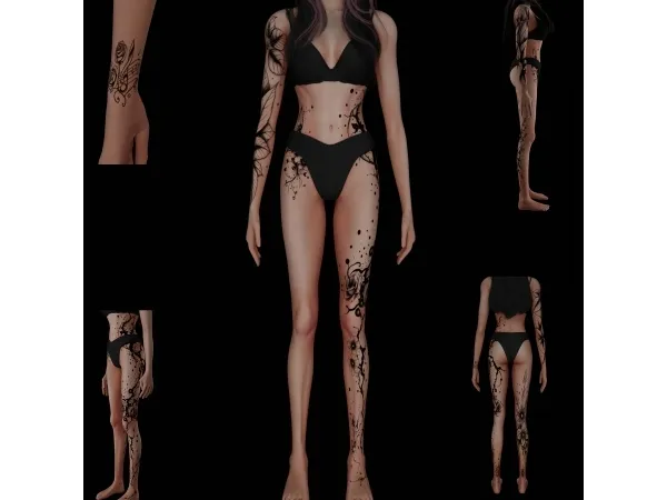 Mix Female tattoo 27 - The Sims 4 Custom Content