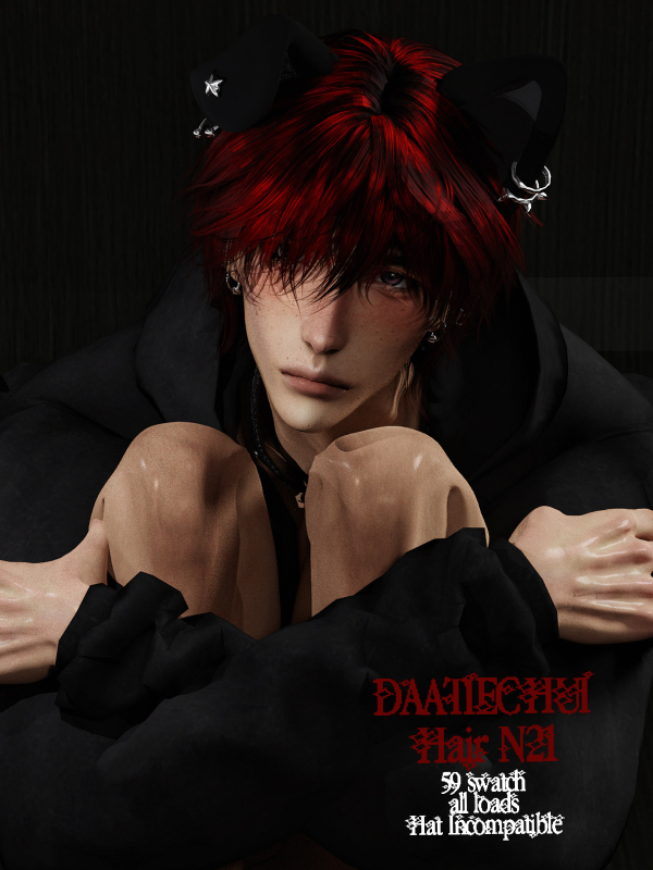 Alpha DAATIECHUI_Hair 21 Puppy ear by simsfinds - The Sims 4 Custom Content