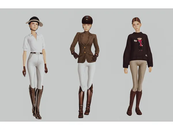 Mix equestrian lookbook part 2 by frogysim - The Sims 4 Custom Content