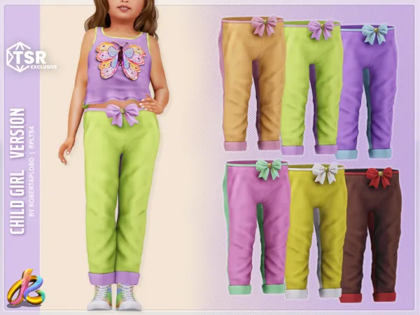 Alpha Girl Bottom 319 Child by RobertaPLobo - The Sims 4 Custom Content