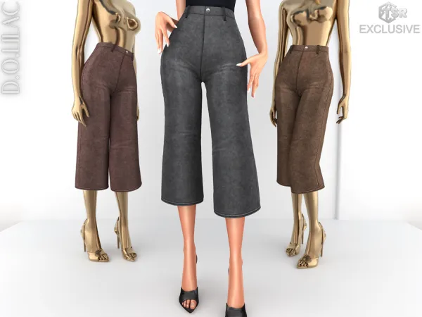 Alpha Cotton Capri Pants DO0956 - The Sims 4 Custom Content