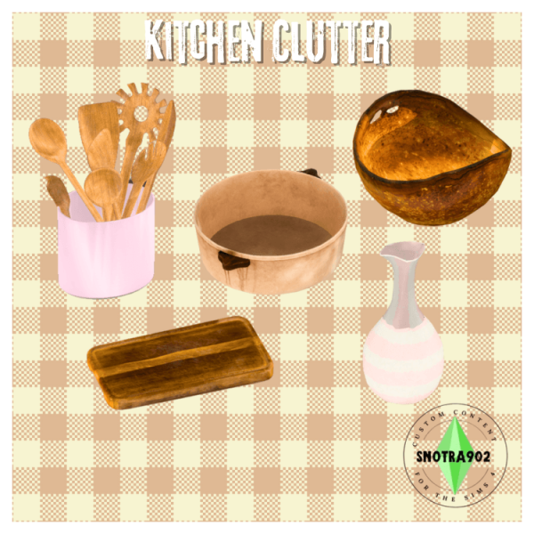 Alpha Kitchen Clutter 1 by simsfinds - The Sims 4 Custom Content