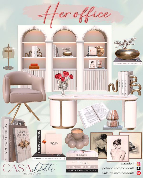 Alpha Her office by casadutti - The Sims 4 Custom Content