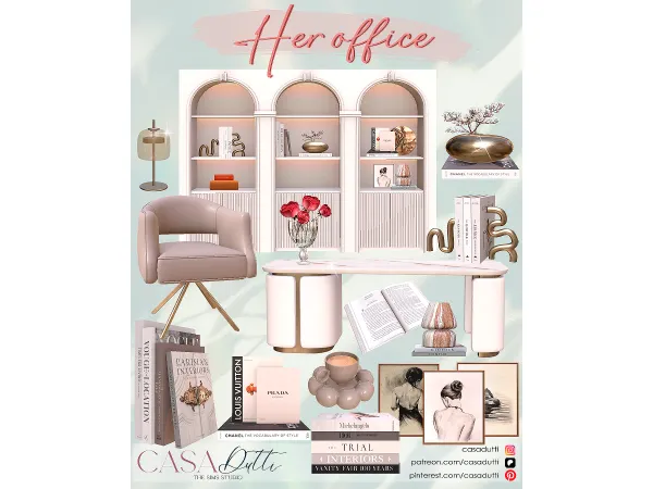 Alpha Her office - The Sims 4 Custom Content