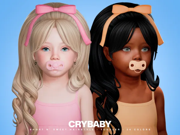 Maxis Match CRYBABY Short n' Sweet Hairstyle Acc I Toddler - The Sims 4 Custom Content