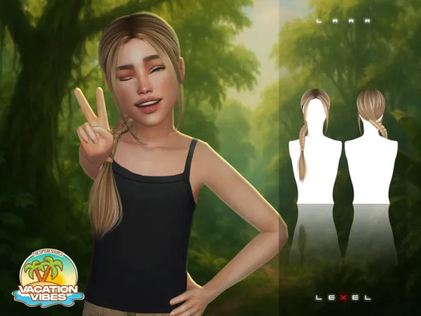 Lexel Lara Child Hairstyle - The Sims 4 Custom Content