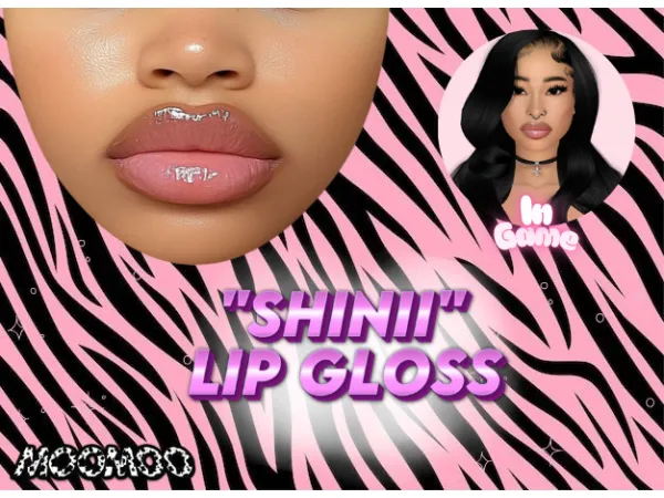 Alpha SHINII LIP GLOSS by XMooMooX - The Sims 4 Custom Content