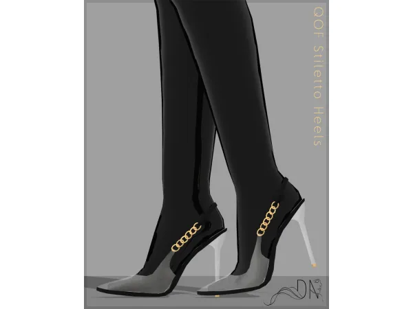 Alpha QOF Stiletto Heels by DarkNighTt Sims - The Sims 4 Custom Content
