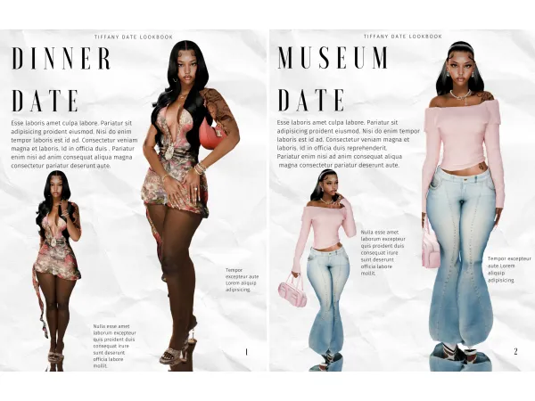 Alpha FANY DATE LOOKBOOK by ch3rrysimss - The Sims 4 Custom Content