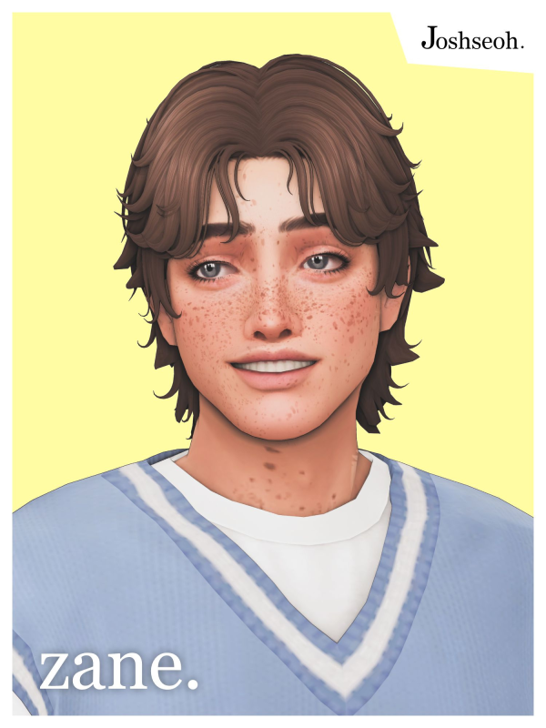 Maxis Match Zane Hair by simsfinds - The Sims 4 Custom Content