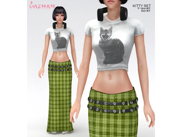 Alpha [KITTY SET] clothing by cazhancc - The Sims 4 Custom Content