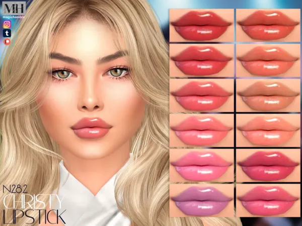 Alpha Christy Lipstick N282 V1 - The Sims 4 Custom Content
