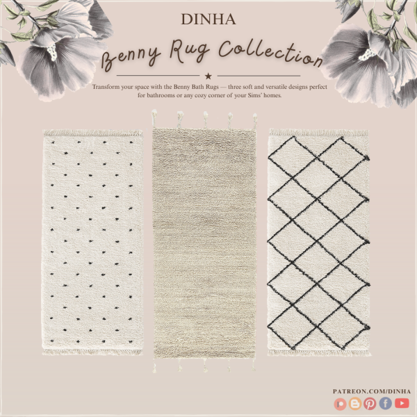 Alpha Benny Rug Collection by dinhagamer - The Sims 4 Custom Content