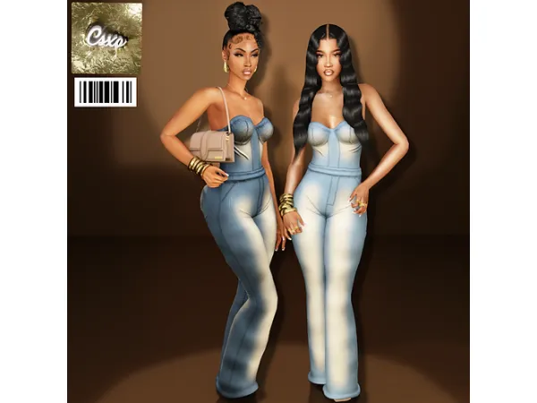 Alpha Denim Daze Set by cecesimsxo - The Sims 4 Custom Content