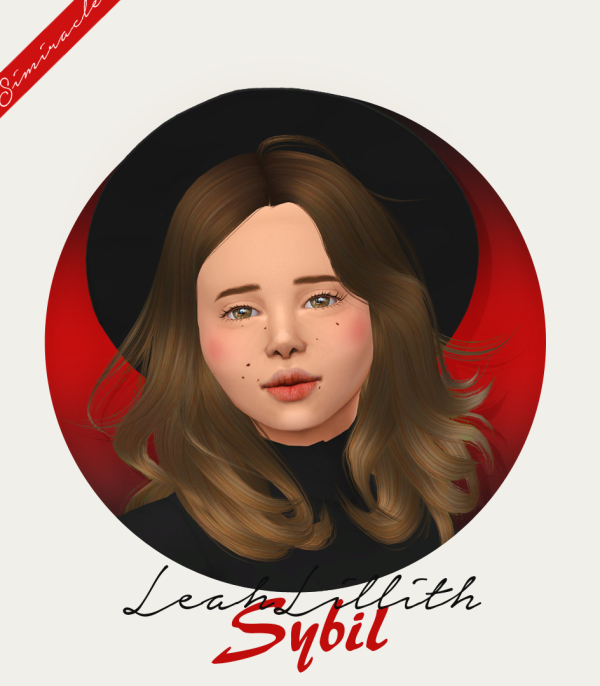 Alpha simiracle LeahLillith Sybil Kids Version by simsfinds - The Sims 4 Custom Content