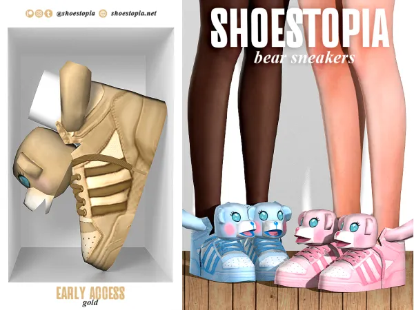 Alpha Bear Sneakers - The Sims 4 Custom Content