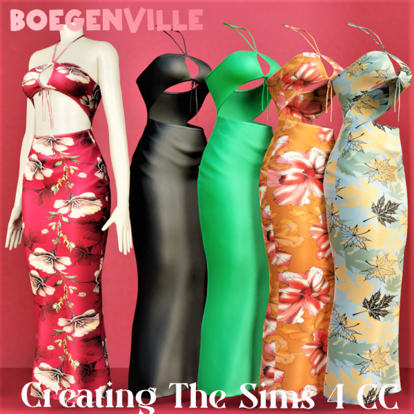 Alpha Boe_Miss Monica Elegant Mesh Maxi Dress by boegenville - The Sims 4 Custom Content