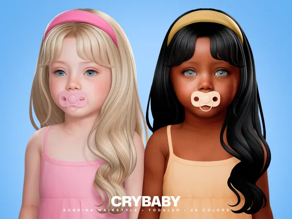 Maxis Match CRYBABY Sabrina Hairstyle Acc I Toddler - The Sims 4 Custom Content