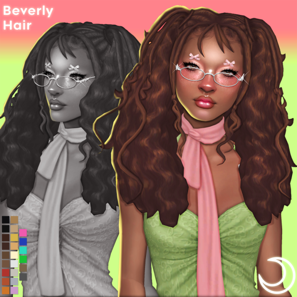 Maxis Match BEVERLY HAIR by simsfinds - The Sims 4 Custom Content