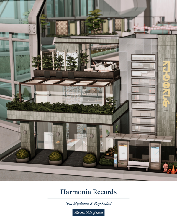 Maxis Match Harmonia Records San Myshuno by simsfinds - The Sims 4 Custom Content
