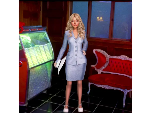 Alpha SABRINA CARPENTER VINTAGE VERSACE SS95 SET 2 by MoonDreams12 - The Sims 4 Custom Content