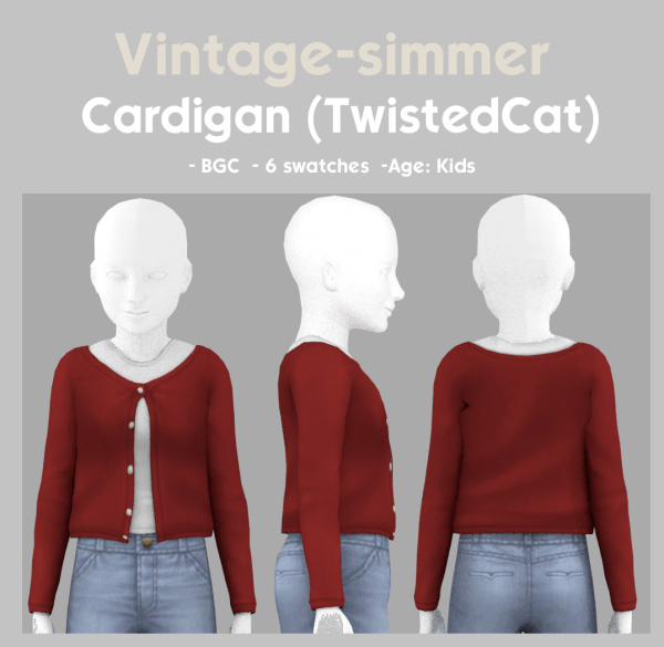 Maxis Match Maxis Match Cardigan for Kids simmer by simsfinds - The Sims 4 Custom Content