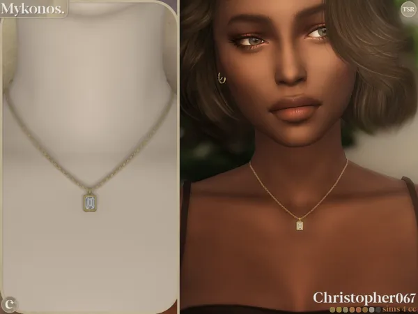Alpha Mykonos Necklace Christopher067 by christopher067 - The Sims 4 Custom Content