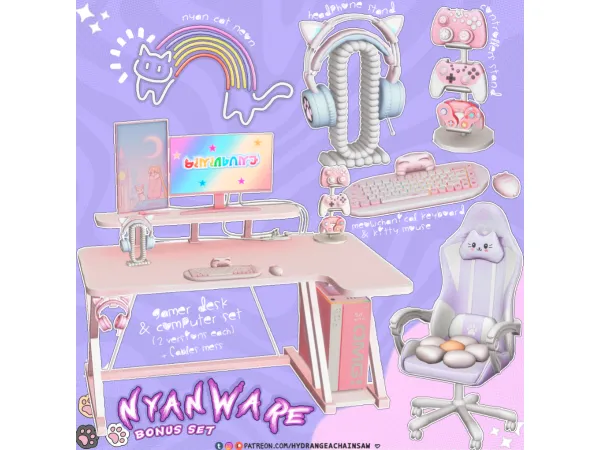 Mix Nyanware bonus set u227du2022u2a4au2022u227c - The Sims 4 Custom Content