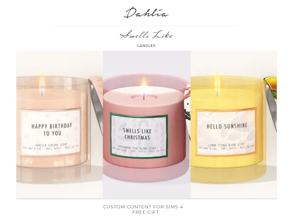 Alpha Smells Like Candles by DahliaSims - The Sims 4 Custom Content