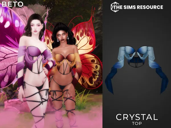 Alpha Crystal (Top) by Beto_ae0 - The Sims 4 Custom Content