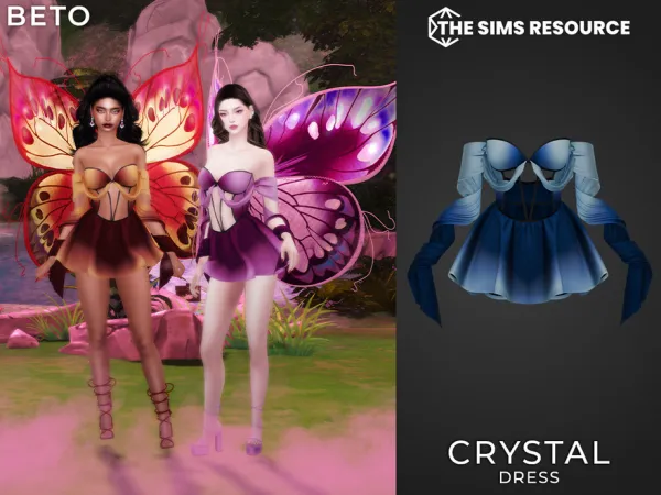 Alpha Crystal (Dress) by Beto_ae0 - The Sims 4 Custom Content