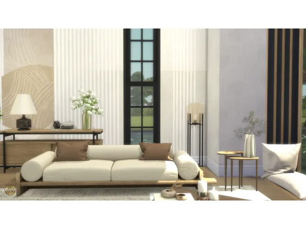 Alpha Curves Wallpaper by Philo995 - The Sims 4 Custom Content
